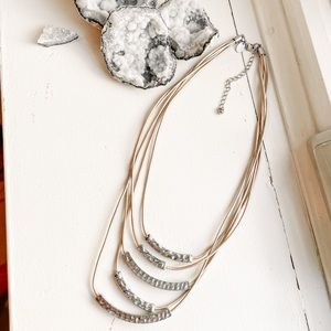• Lia Sophia layered silver necklace •
